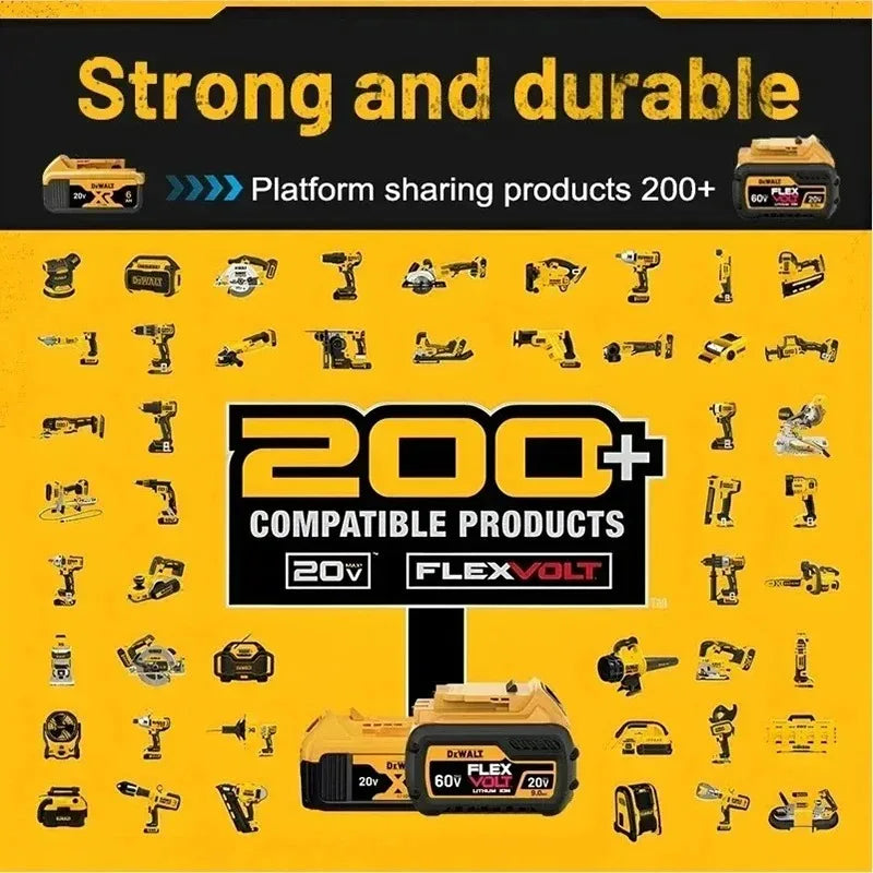 100% Original DeWALT 20V 6000mAh Power Tool Battery DCB206 DCB205 DCB200 DCF887 DCG405 DCD791 DCF922 DCF850 DCD805 Tool Battery