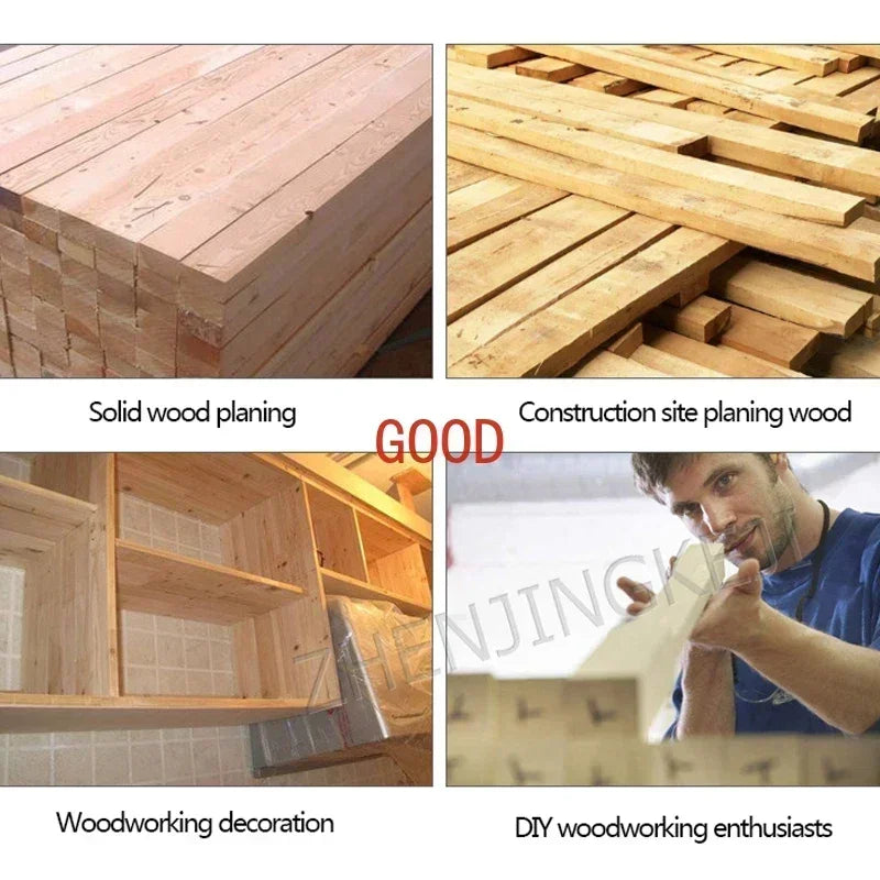 1850W 220V Multi-function Electric Planer Woodworking Power Tool Home Single-Sided Fully Automatic Desktop Machinery Wood Planer