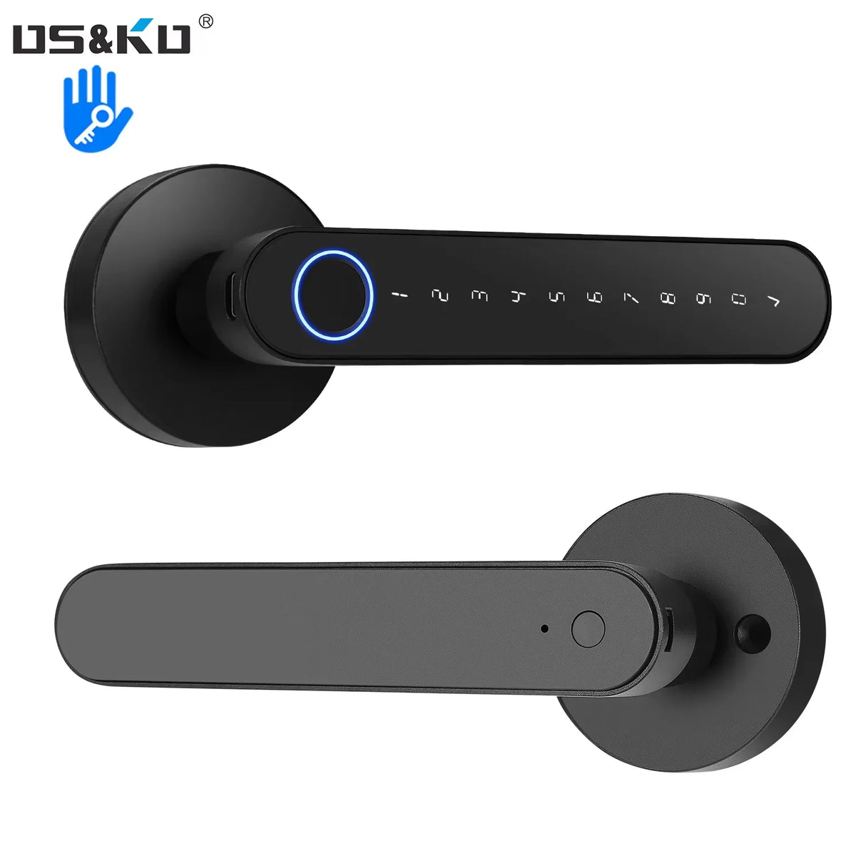 Shipping from Chile Smart Door Lock, 5 in 1 Electronic Lock, TTLOCK App, NFC, Fingerprints, Digital Password, Mechanical Key, Biometric Smart Door Lock for Bedroom Hotel Apartment Office