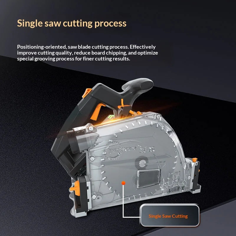 6750rpm Electric Hand Pusher Circular Saw, rail saw Adjustable Track Cutting Machine for Woodworking Aluminum PVC Building Work