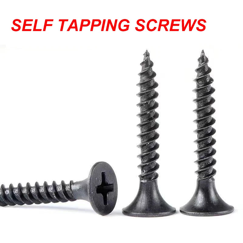 1000pcs Drywall Chain Screws Strip Tacks Self Tapping Screws Plastic Strip Drywall Concrete Screws