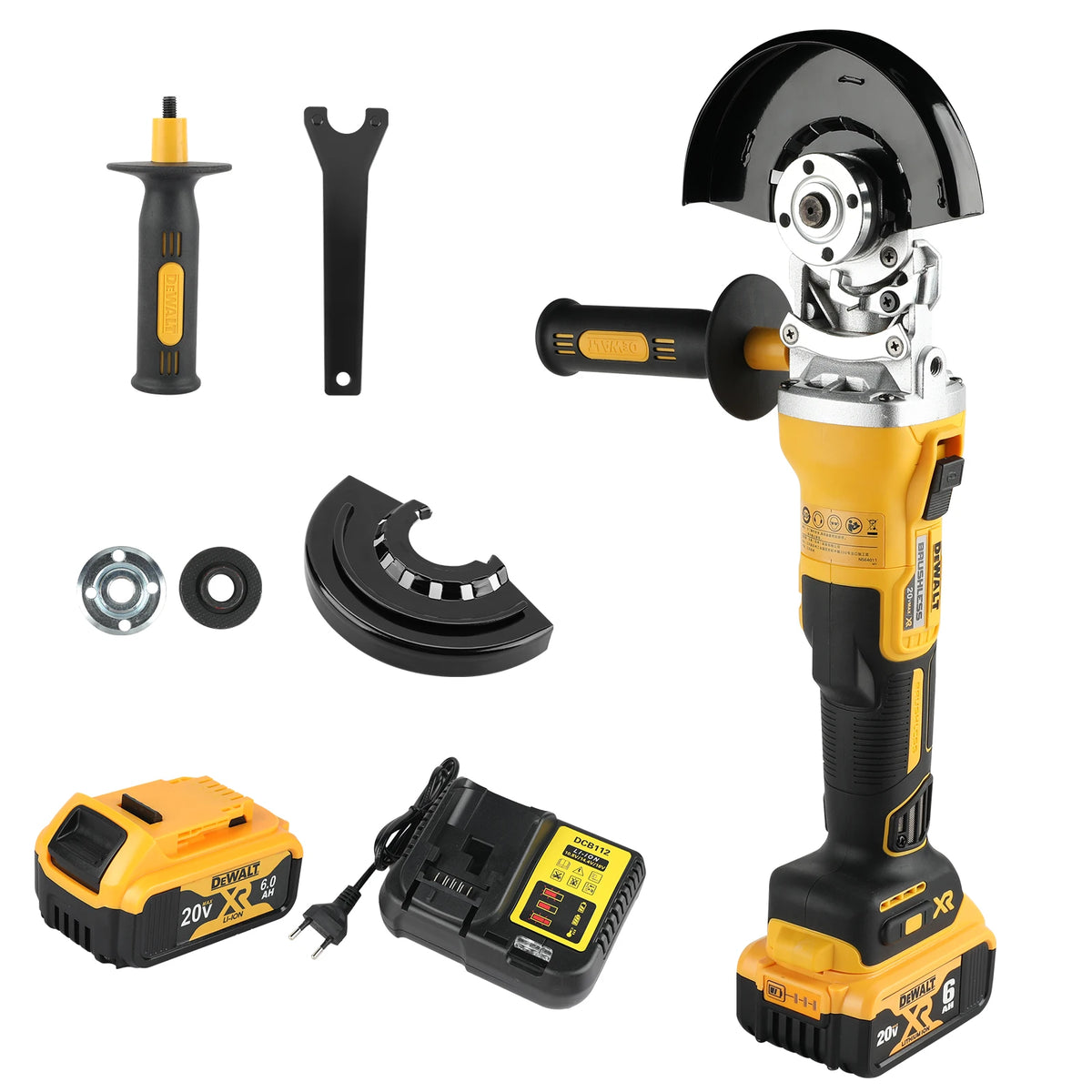 DEWALT DCG405FN/NT 18V 125MM Brushless Flat Head Angle Grinder 9000RPM E-Clutch Industrial Cutting Polishing Bare Tool