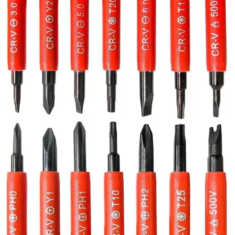 1000V Safety Insulated Screwdriver Kit 13Pcs Magnetic Pozidriv Torx Bits Professional Electrician Electrical Repair Hand Tools