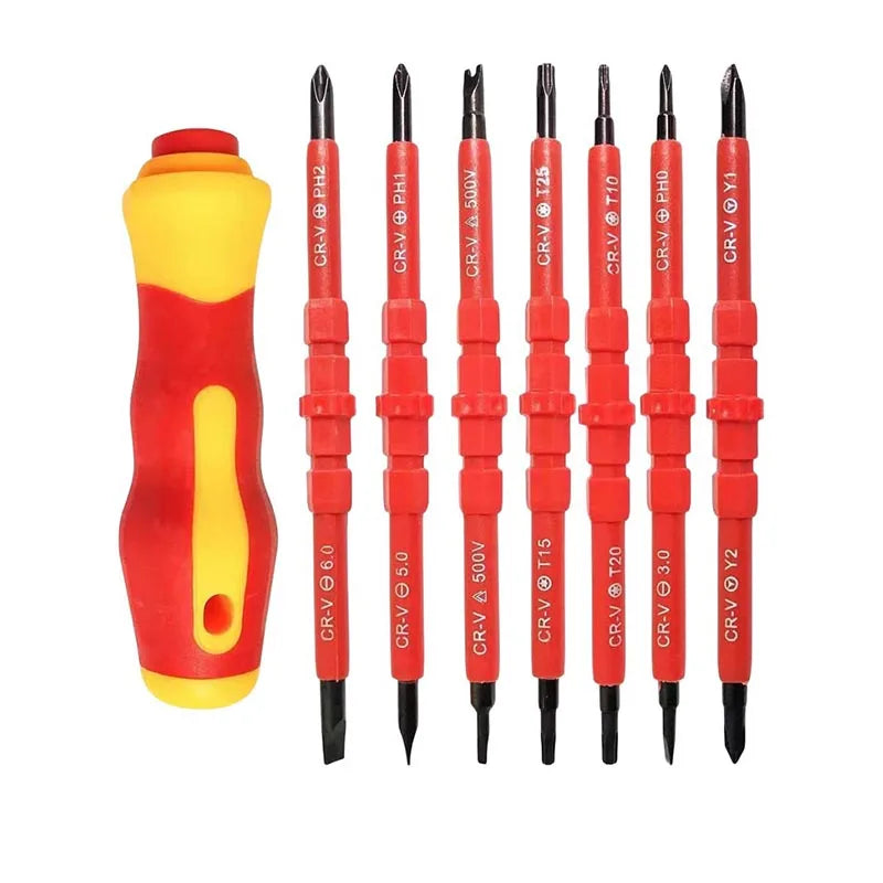 1000V Safety Insulated Screwdriver Kit 13Pcs Magnetic Pozidriv Torx Bits Professional Electrician Electrical Repair Hand Tools