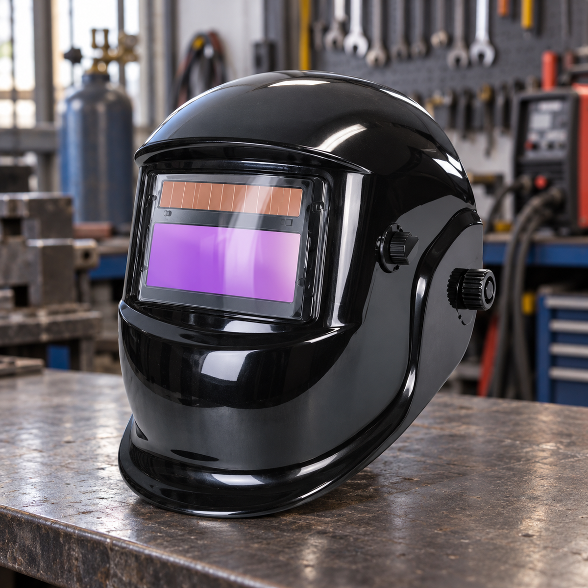 Gray helmet for bikers